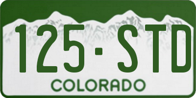 CO license plate 125STD
