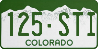 CO license plate 125STI
