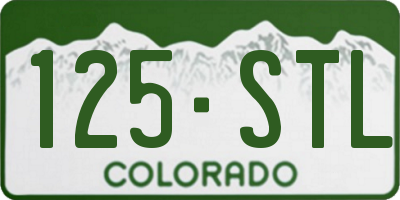 CO license plate 125STL