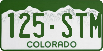 CO license plate 125STM
