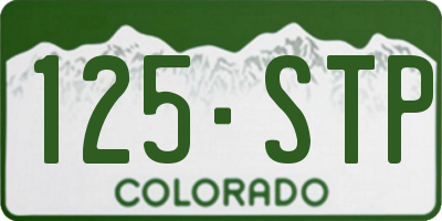 CO license plate 125STP