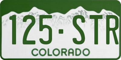 CO license plate 125STR
