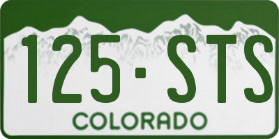 CO license plate 125STS