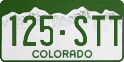 CO license plate 125STT