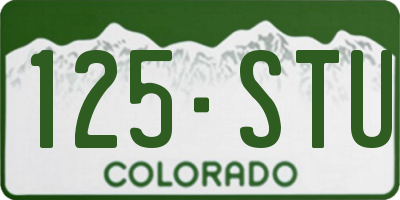 CO license plate 125STU