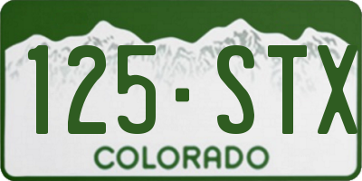 CO license plate 125STX