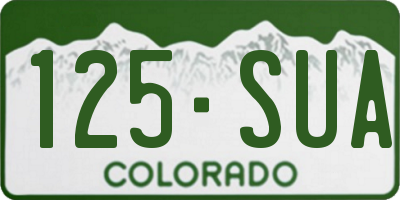 CO license plate 125SUA