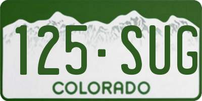 CO license plate 125SUG