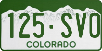 CO license plate 125SVO