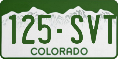 CO license plate 125SVT