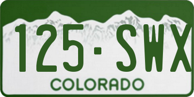 CO license plate 125SWX