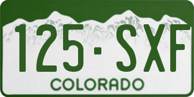 CO license plate 125SXF