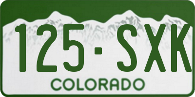 CO license plate 125SXK