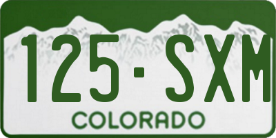 CO license plate 125SXM