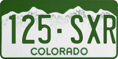 CO license plate 125SXR