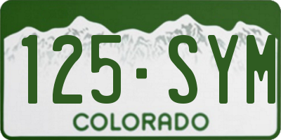 CO license plate 125SYM