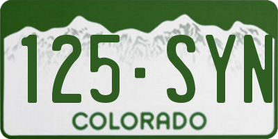 CO license plate 125SYN
