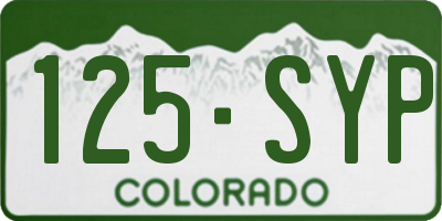 CO license plate 125SYP