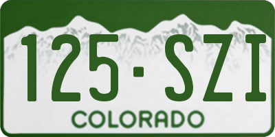CO license plate 125SZI