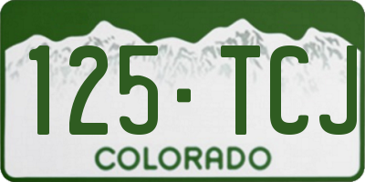 CO license plate 125TCJ