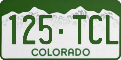 CO license plate 125TCL