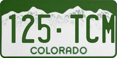 CO license plate 125TCM