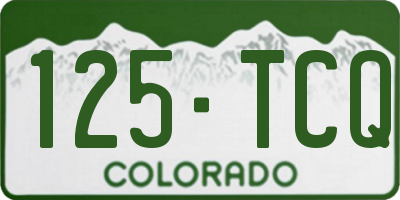 CO license plate 125TCQ