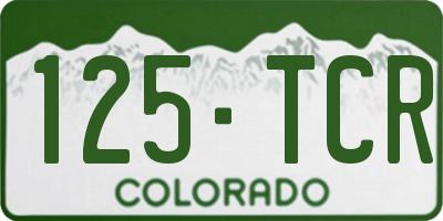 CO license plate 125TCR
