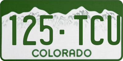 CO license plate 125TCU