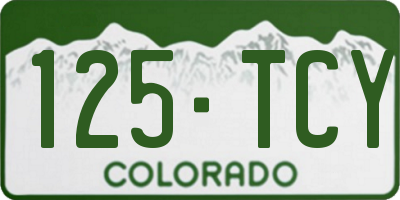 CO license plate 125TCY