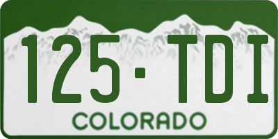 CO license plate 125TDI