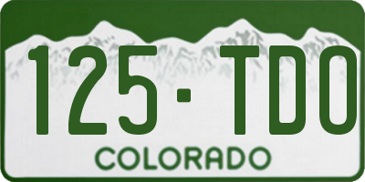 CO license plate 125TDO