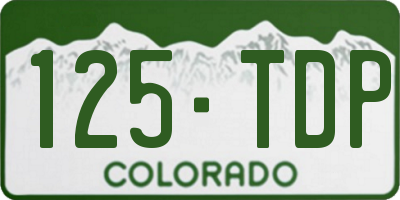 CO license plate 125TDP