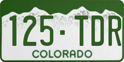 CO license plate 125TDR