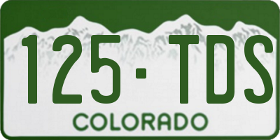 CO license plate 125TDS