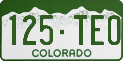 CO license plate 125TEO