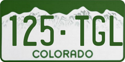 CO license plate 125TGL