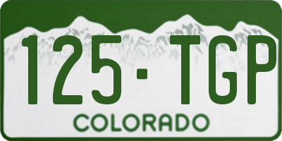 CO license plate 125TGP