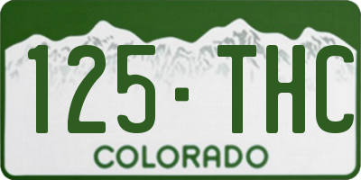 CO license plate 125THC
