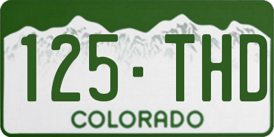 CO license plate 125THD