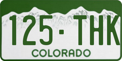 CO license plate 125THK