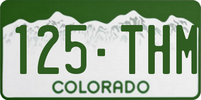 CO license plate 125THM