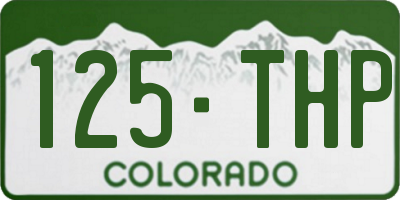 CO license plate 125THP