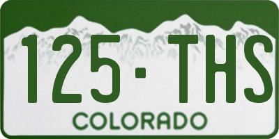 CO license plate 125THS