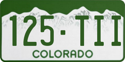 CO license plate 125TII