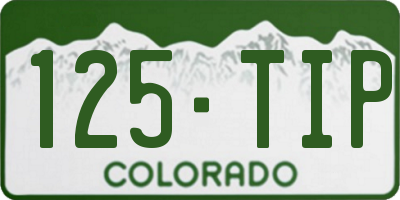 CO license plate 125TIP