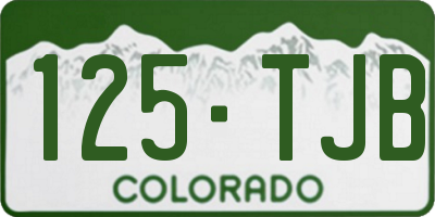 CO license plate 125TJB