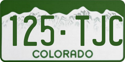 CO license plate 125TJC
