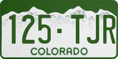 CO license plate 125TJR