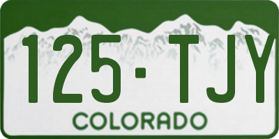 CO license plate 125TJY